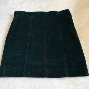 Jolt corduroy thin wale mini skirt, dark teal/green, corduroy, 25w